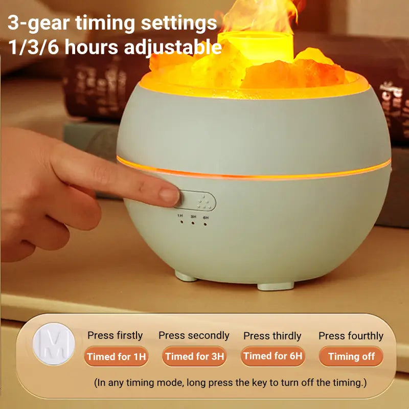 Experience Serenity with the USB-Powered Stone Simulation Flame Diffuser