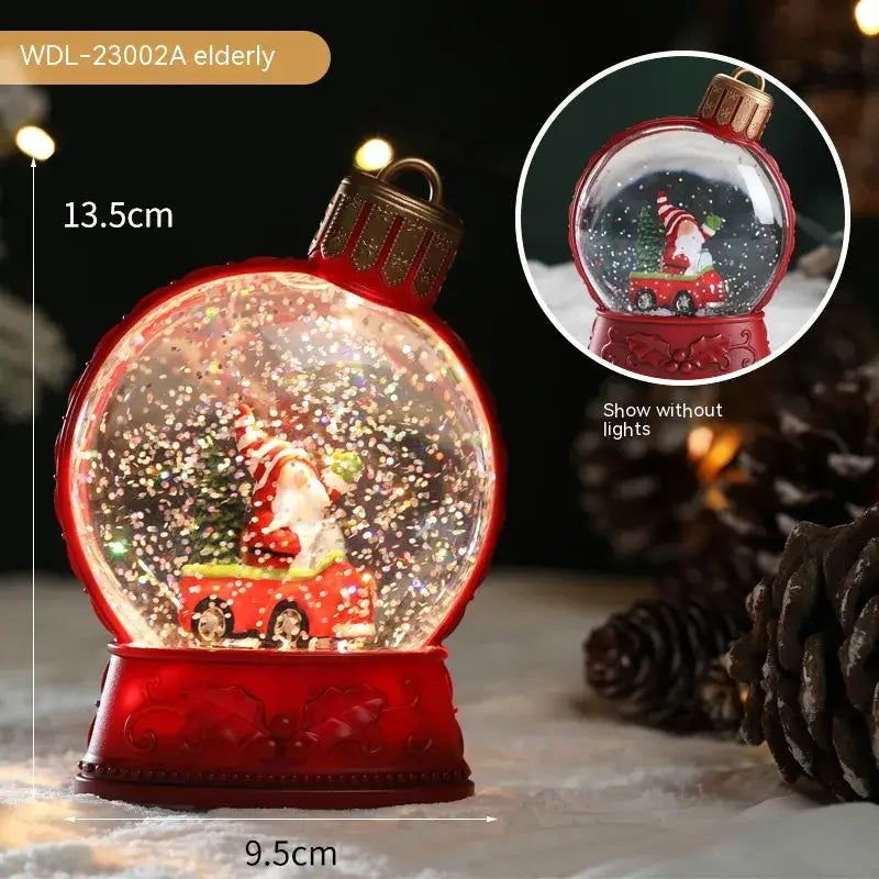 Magical LED Flame Light Snow Globes for Holiday Home Décor