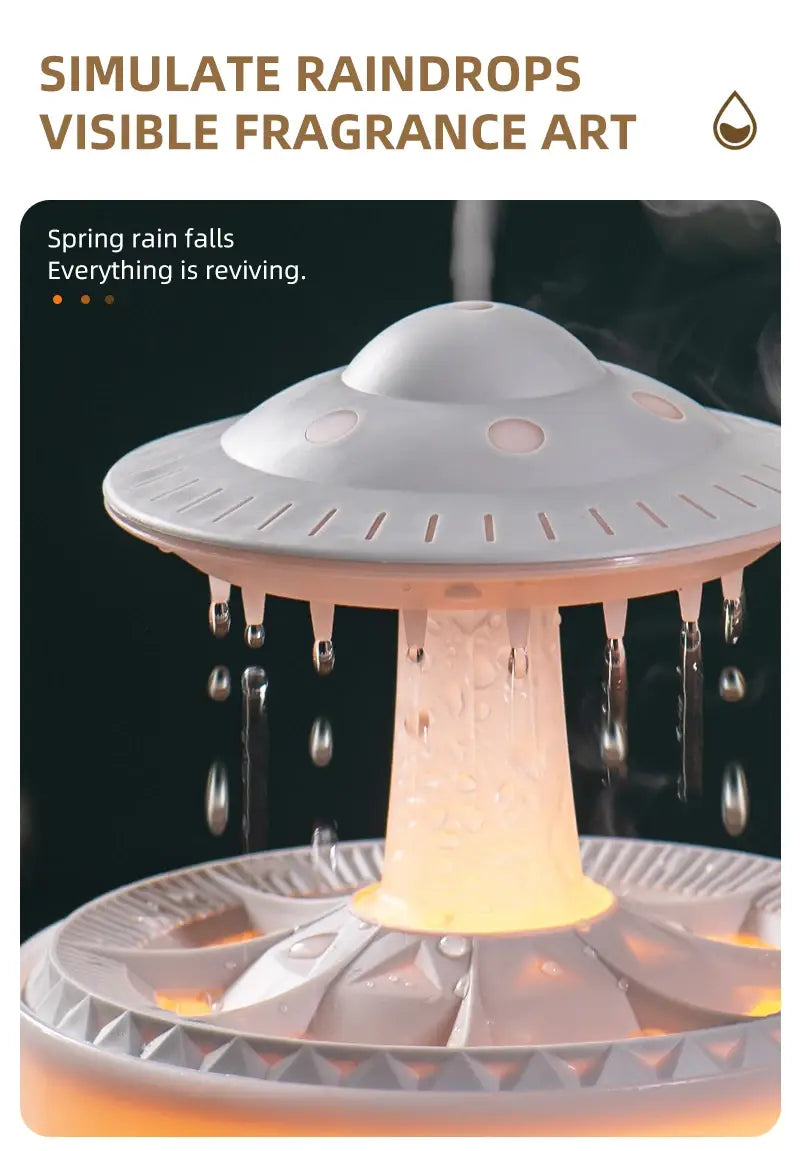 Transform Your Space with the Rain Cloud Humidifier and Volcano Diffuser