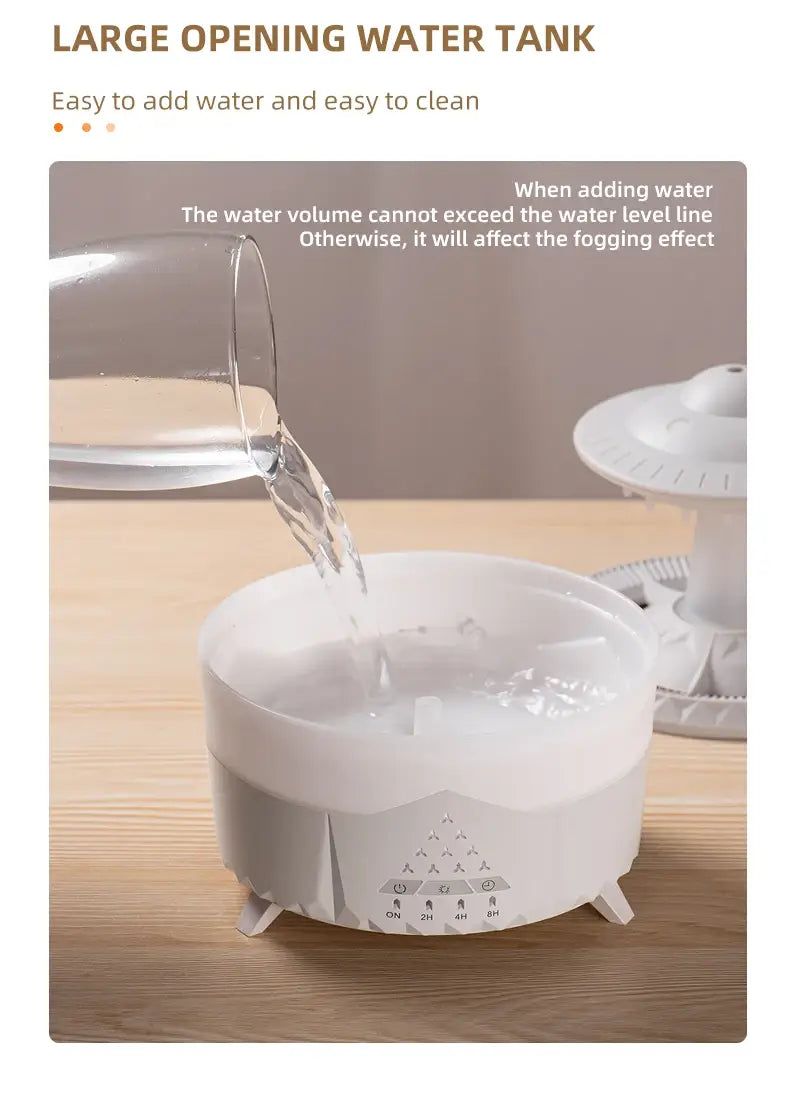 Transform Your Space with the Rain Cloud Humidifier and Volcano Diffuser