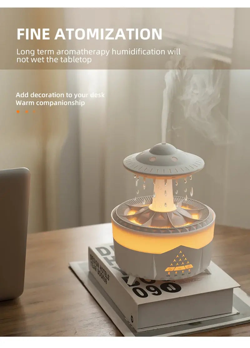 Transform Your Space with the Rain Cloud Humidifier and Volcano Diffuser