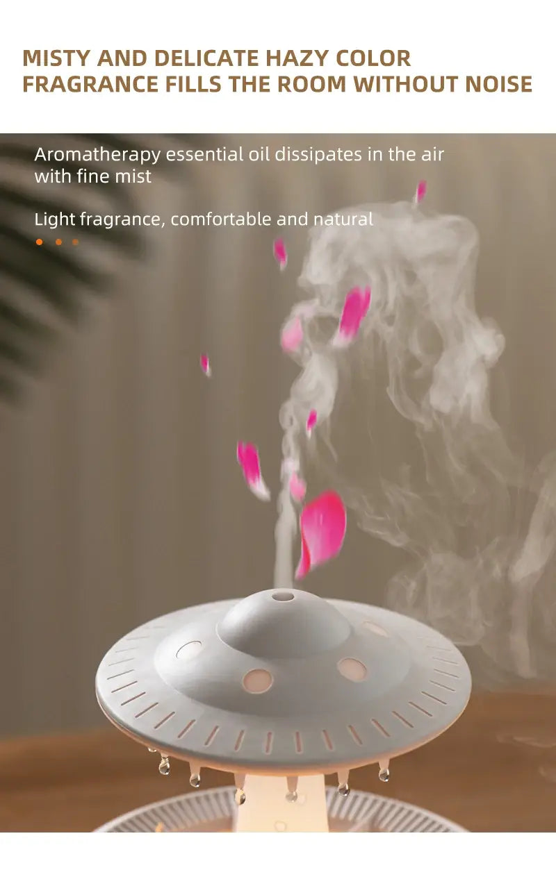 Transform Your Space with the Rain Cloud Humidifier and Volcano Diffuser