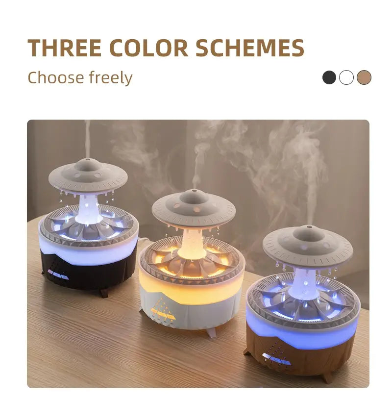 Transform Your Space with the Rain Cloud Humidifier and Volcano Diffuser