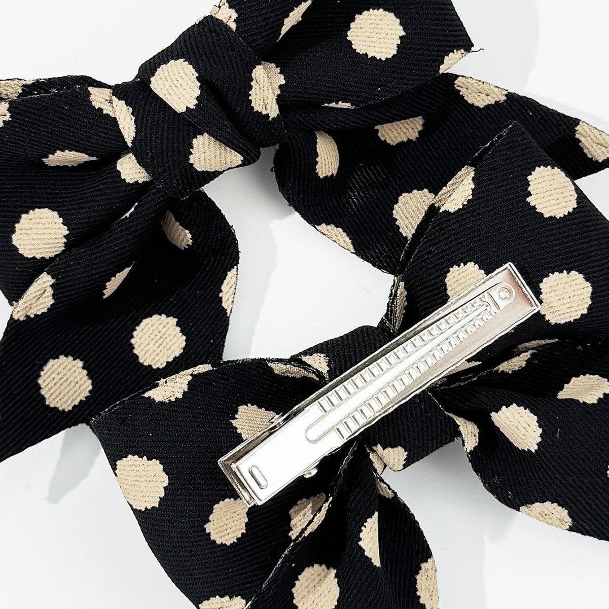 Polka Dot Bow Hair Clip