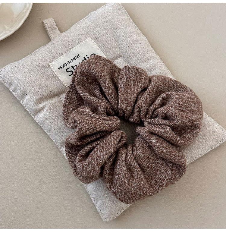 Ruched Heathered Elastic Hair Scrunchy