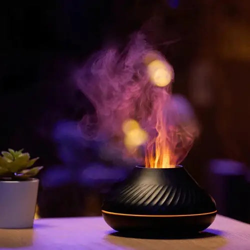 3D Volcano Flame Humidifier with Aroma Diffuser - Mesmerizing 130ml Design