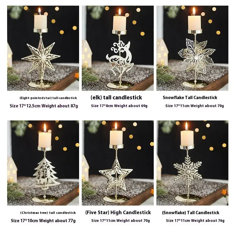 Enchanting Wrought Iron Candlestick for Elegant Holiday Decor