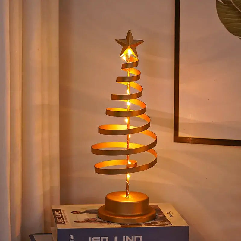 Enchanting LED Spiral Christmas Tree Table Lights for Festive Cheer