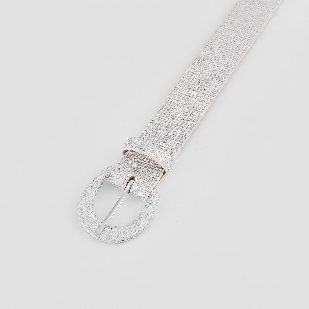 Sequin PU Leather Belt