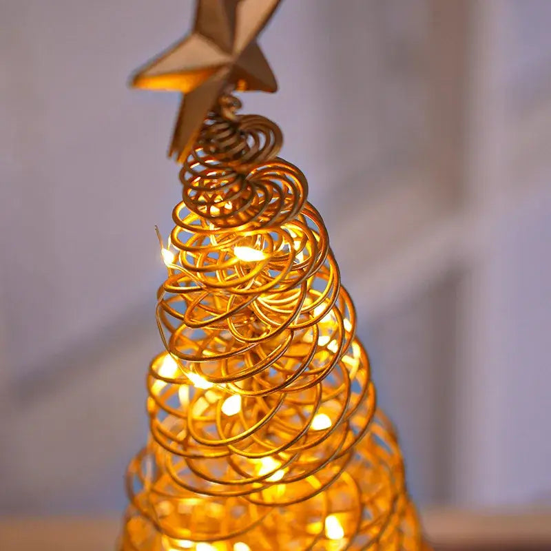 Enchanting LED Spiral Christmas Tree Table Lights for Festive Cheer