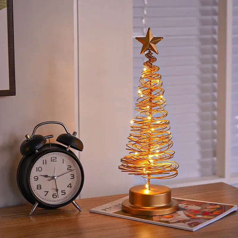 Enchanting LED Spiral Christmas Tree Table Lights for Festive Cheer