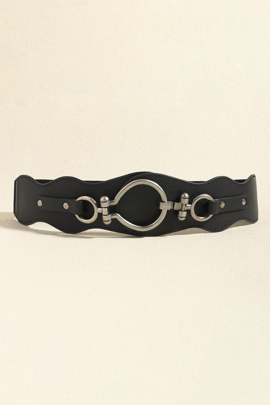 PU Leather Zinc Alloy Buckle Belt - CM