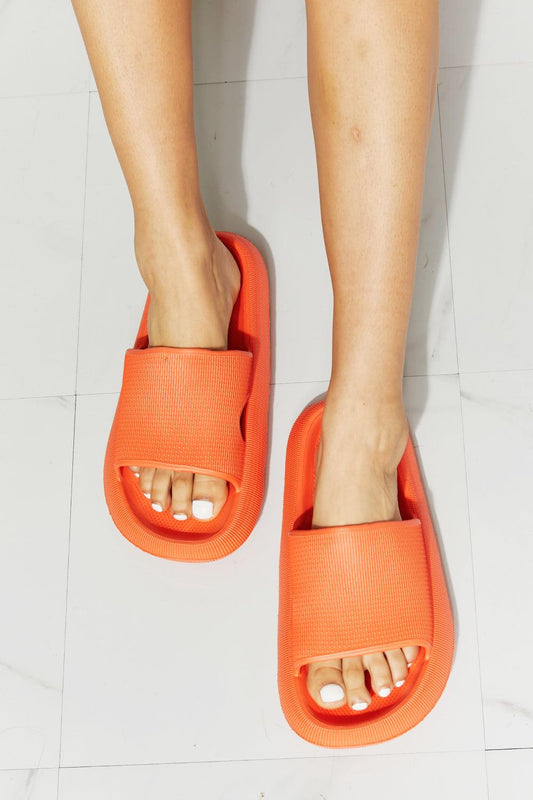 MMShoes Arms Around Me Open Toe Slide in Orange - CM