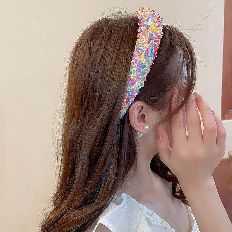 Acrylic Contrast Wide Headband