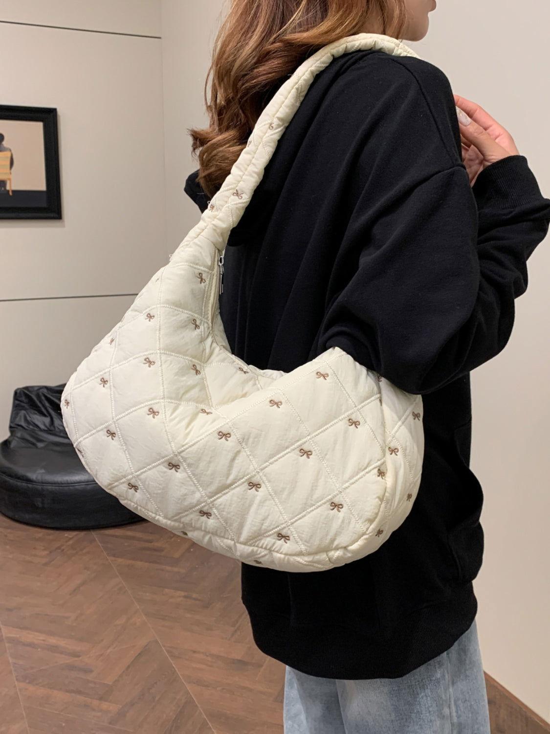 Bow Polyester Shoulder Bag