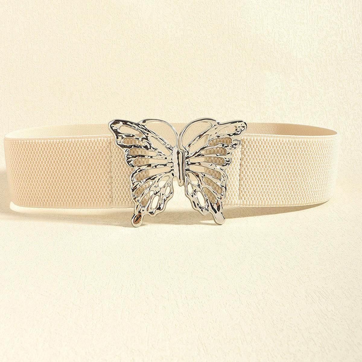 Butterfly Alloy Buckle Elastic Belt