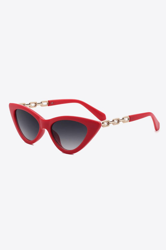 Chain Detail Cat-Eye Sunglasses - CM