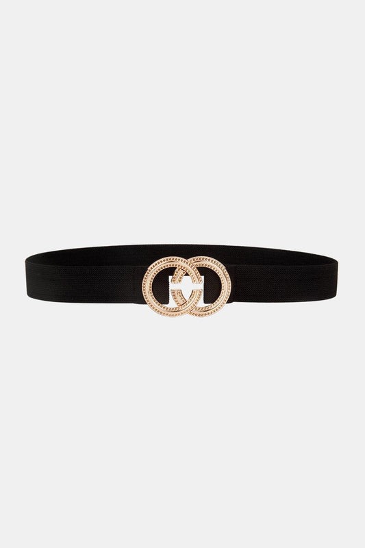 Double Hoop Buckle Elastic Belt - CM