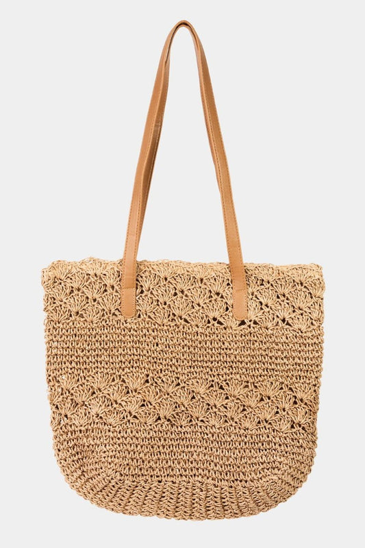 Fame Straw Braided Tote Bag - CM