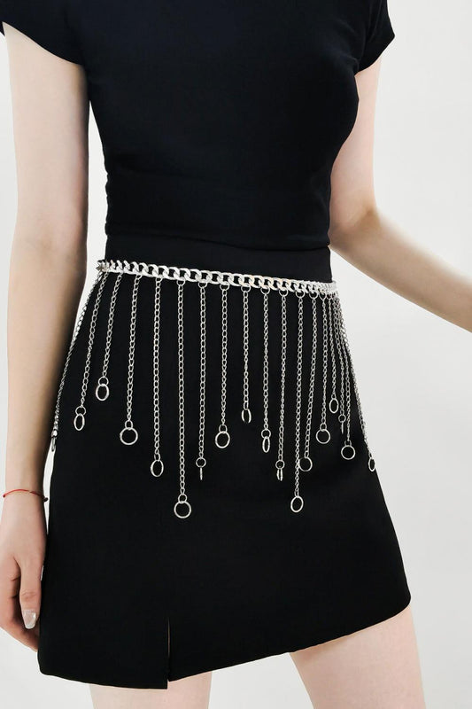 Fringe Chain Alloy Belt - CM