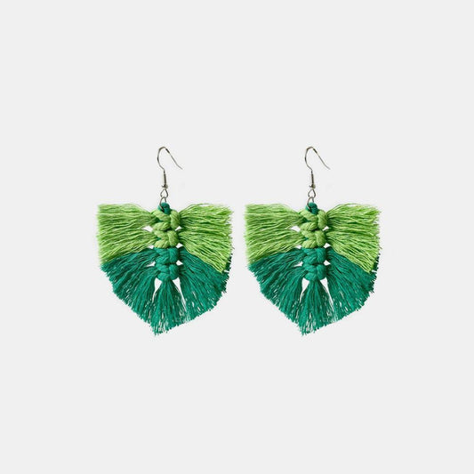 Fringe Detail Dangle Earrings - CM