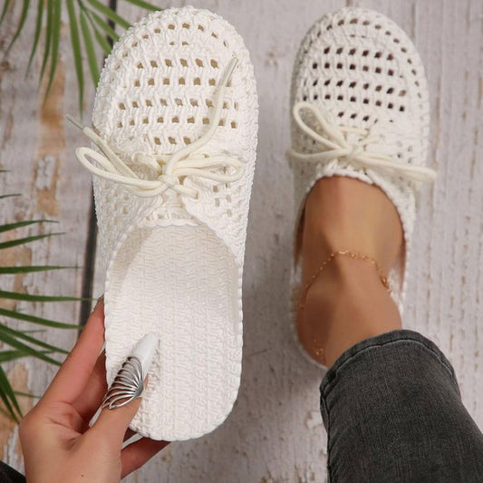 Lace-Up Flat Sandals - CynthiaMonica CM