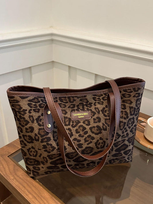 Leopard Polyester Tote Bag - CynthiaMonica CM