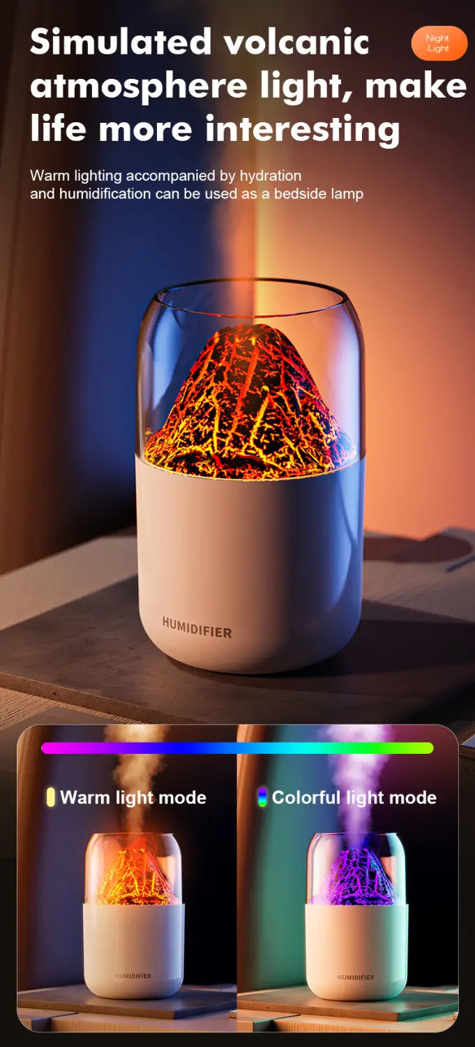 Experience the Magic of Mountain USB Humidifier with Ambient Light