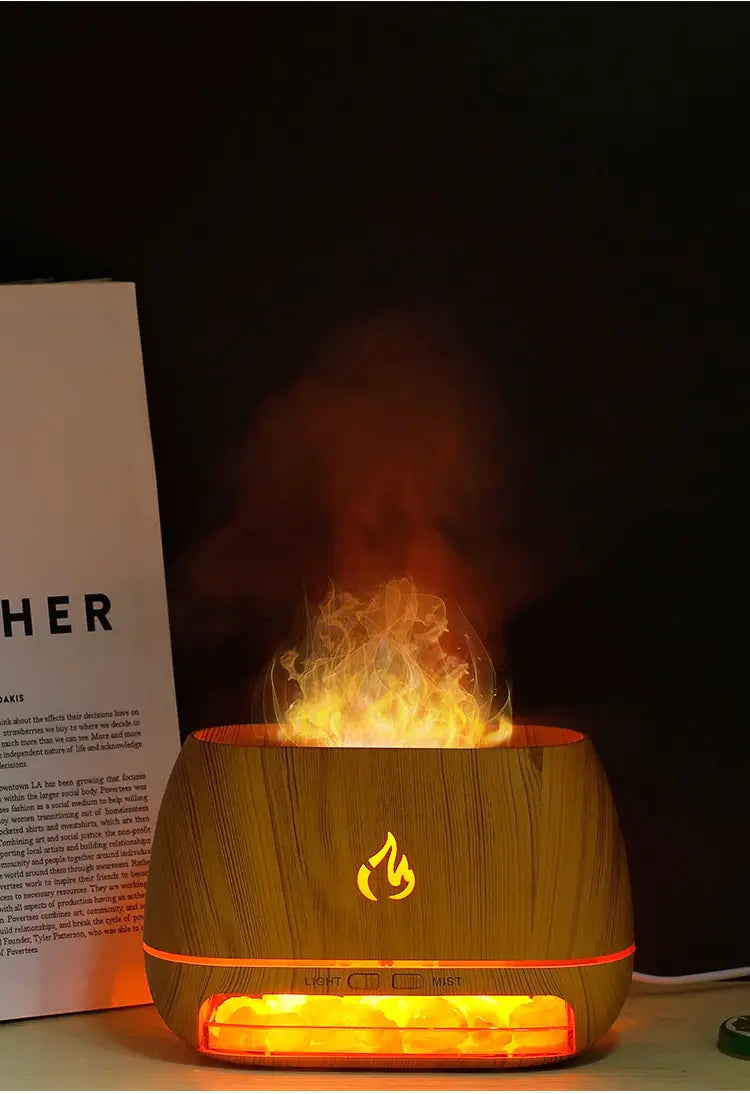 Experience Enchantment with the Salt Stone Simulation Flame Diffuser