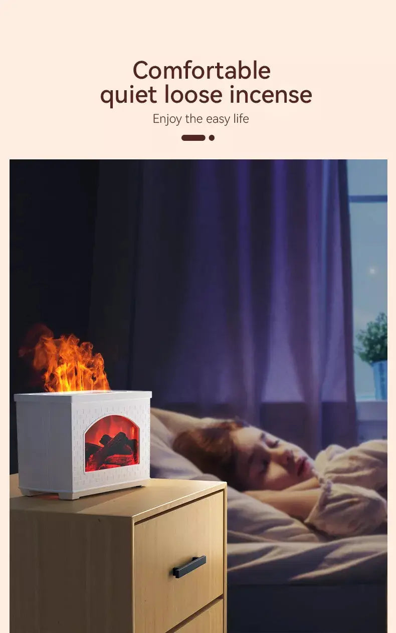 Aromatic Flame Fireplace Humidifier for Cozy Nights