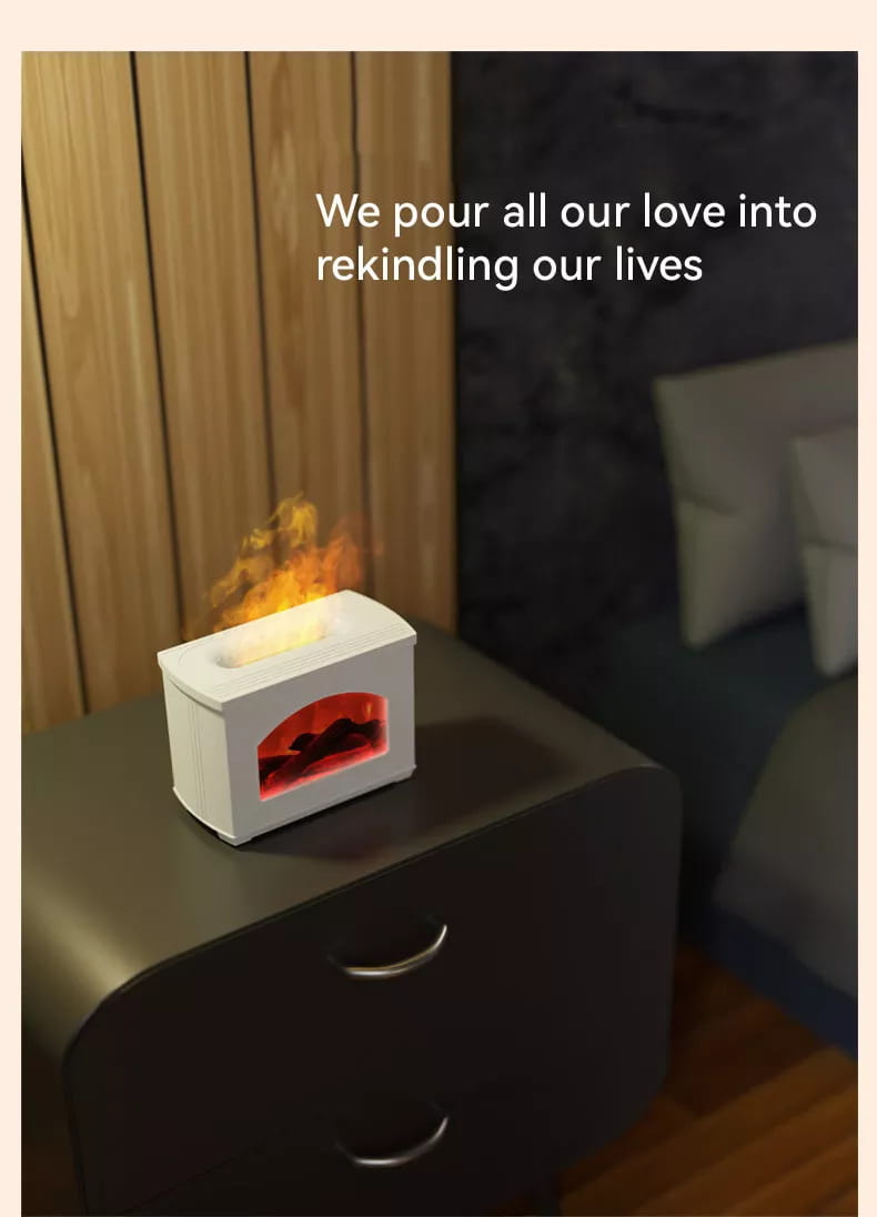 Aromatic Flame Fireplace Humidifier for Cozy Nights