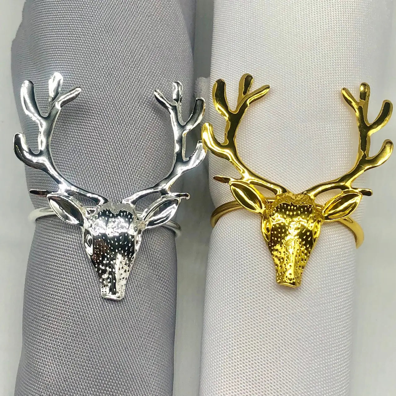 Festive Alloy Reindeer Holders for Stylish Christmas Table Decor