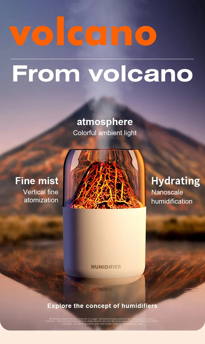 Experience the Magic of Mountain USB Humidifier with Ambient Light