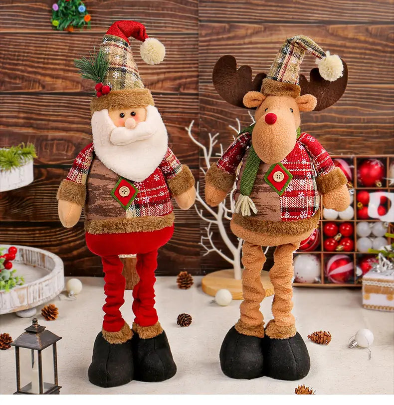 Exciting Telescopic Santa and Snowman Dolls for Festive Christmas Displays