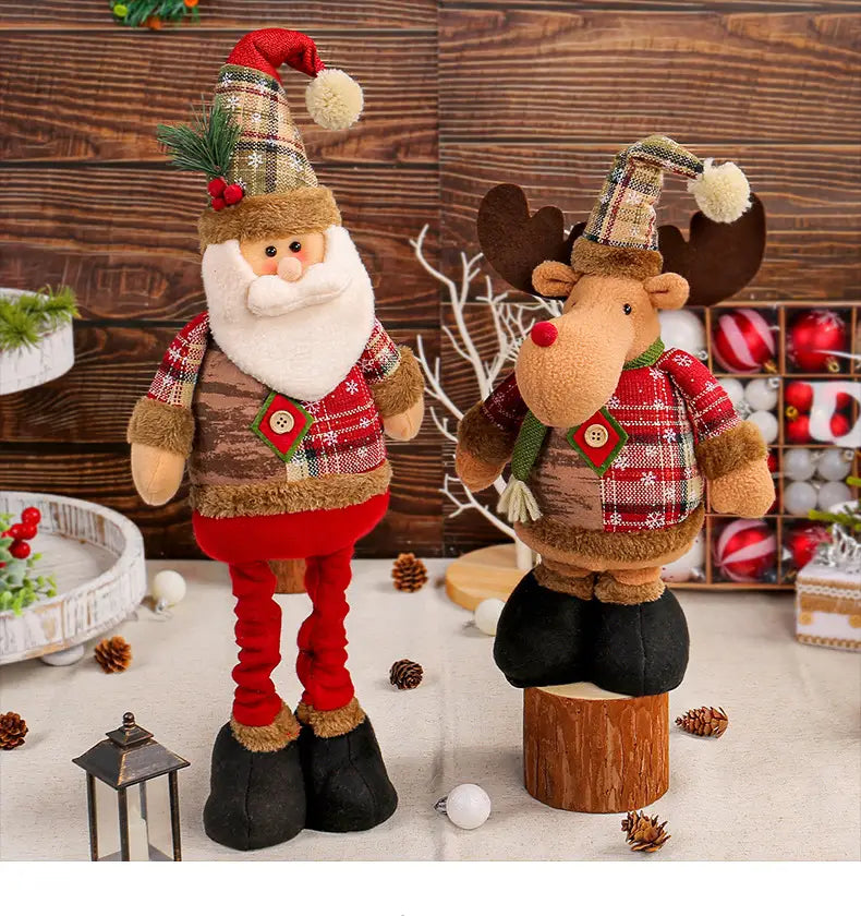 Exciting Telescopic Santa and Snowman Dolls for Festive Christmas Displays