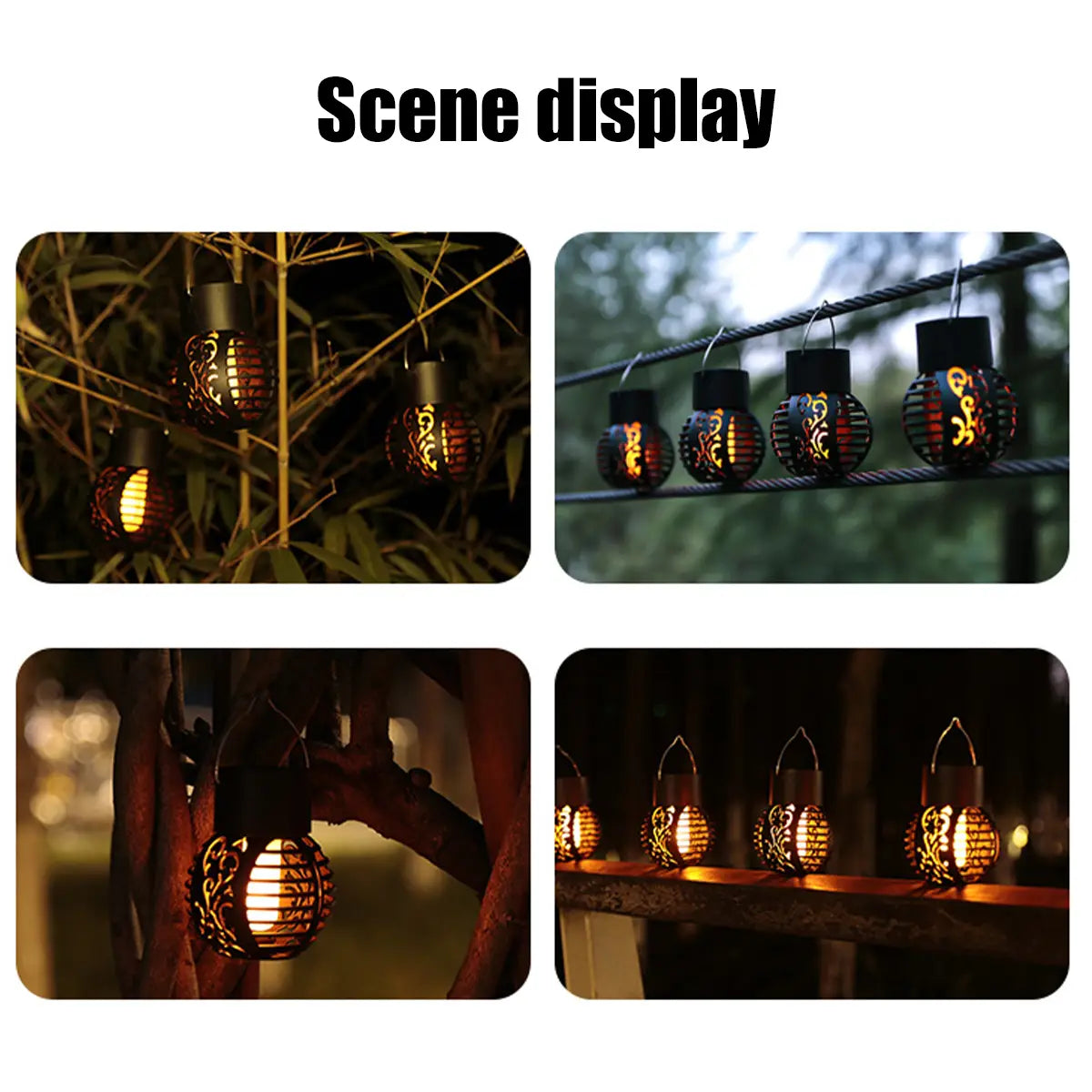 Enchanting Solar Flame Lights with Waterproof Flickering Lanterns