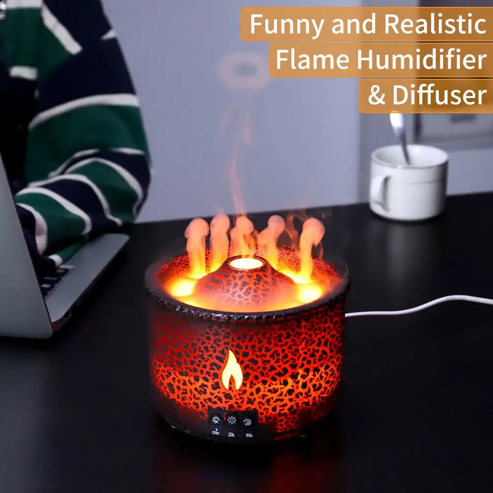 Ignite Your Space with the Volcano Flame Aroma Diffuser