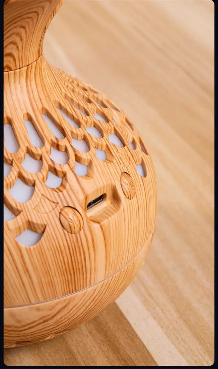 Elevate Your Space with the Wood Grain Vase Ultrasonic Essential Oil Diffuser