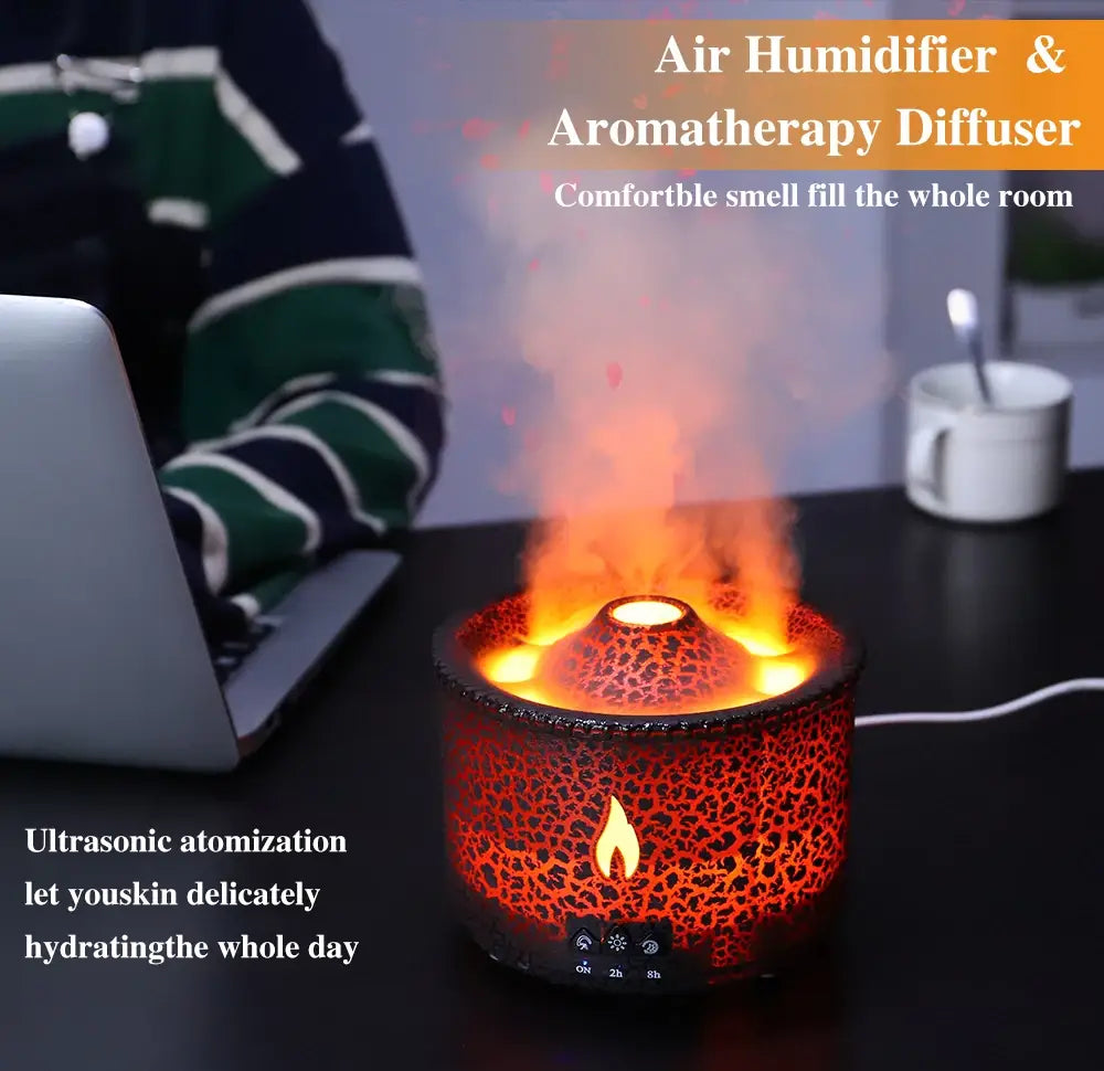 Ignite Your Space with the Volcano Flame Aroma Diffuser