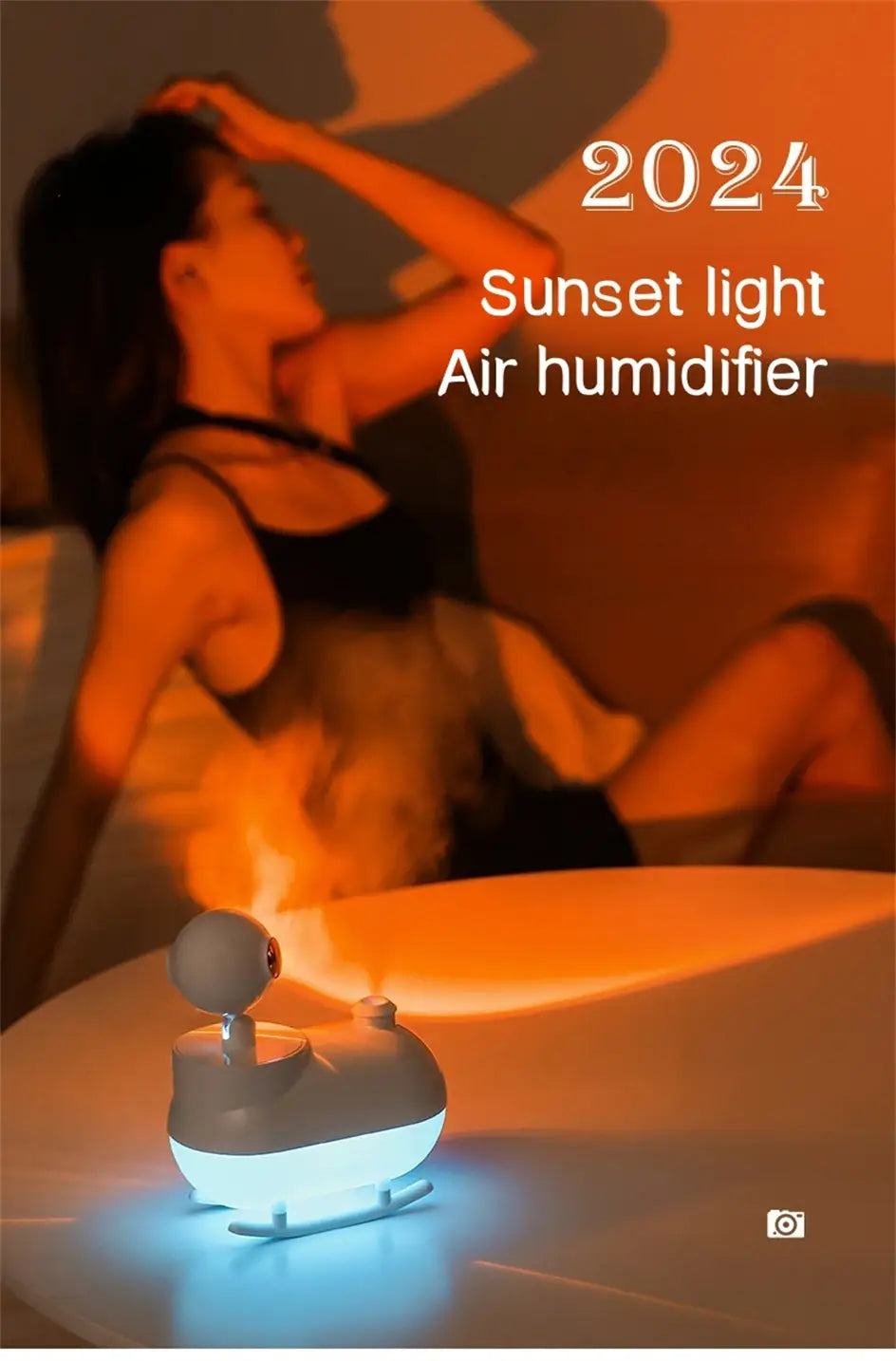 Transform Your Space with a Sunset Light Humidifier and Aroma Bliss