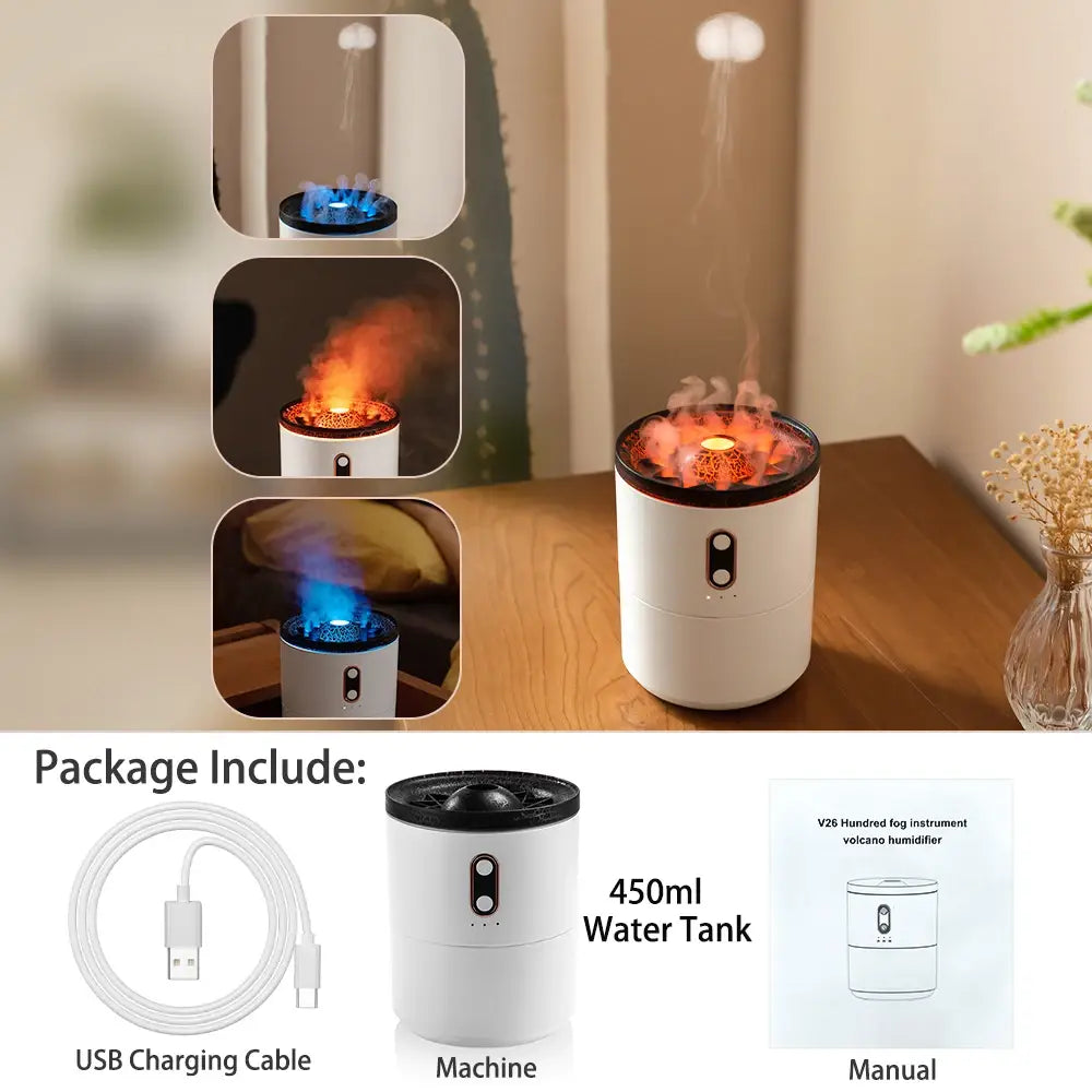 Ignite Your Space with the Volcano Flame Aroma Diffuser