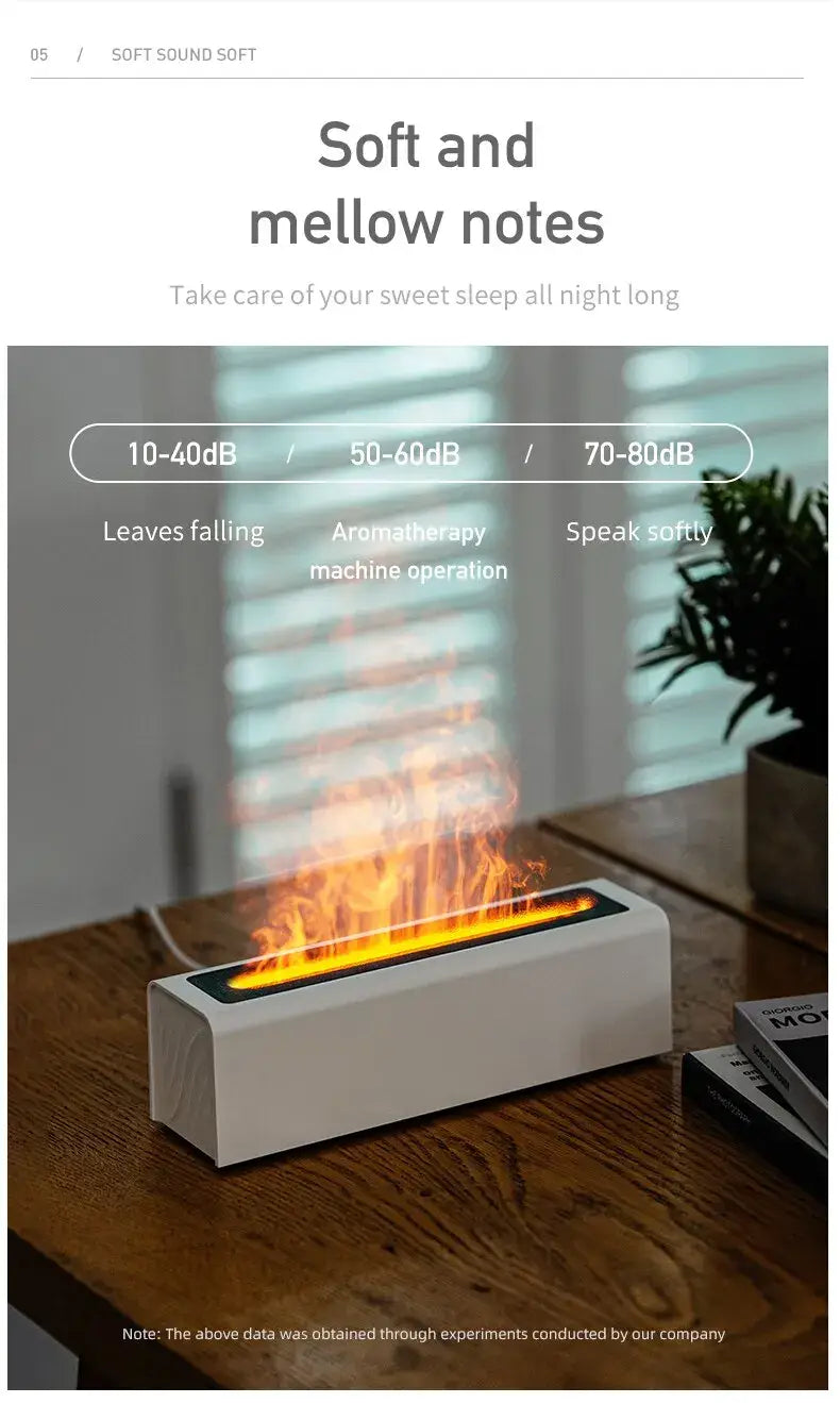 Transform Your Space with the Colorful Flame USB Aromatherapy Humidifier