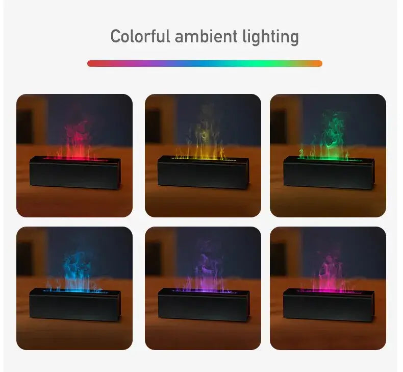 Transform Your Space with the Colorful Flame USB Aromatherapy Humidifier