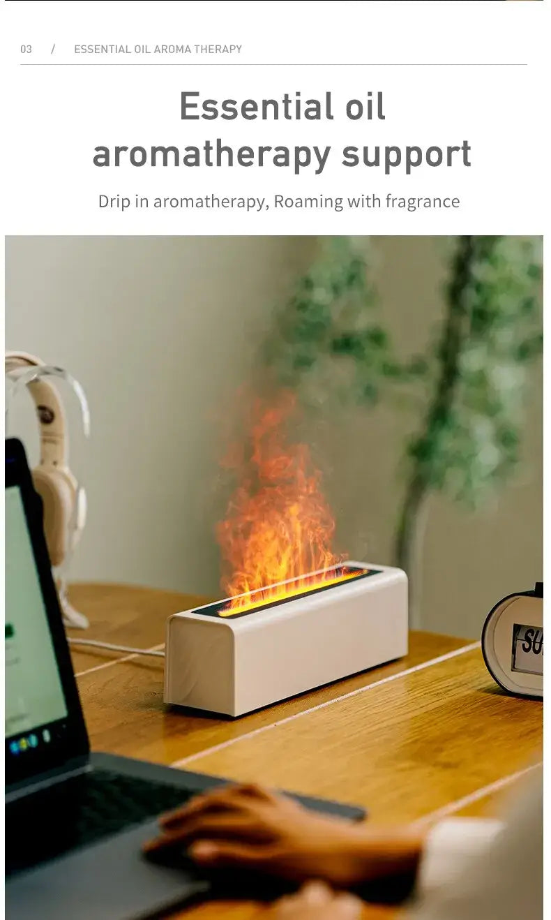 Transform Your Space with the Colorful Flame USB Aromatherapy Humidifier