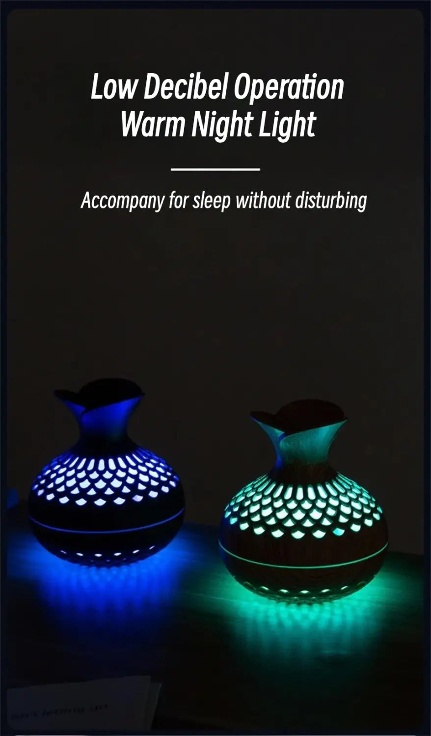 Elevate Your Space with the Wood Grain Vase Ultrasonic Essential Oil Diffuser