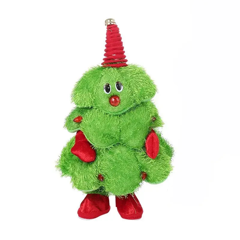 Joyful Dancing Singing Christmas Tree Plush Musicians for Festive Cheer