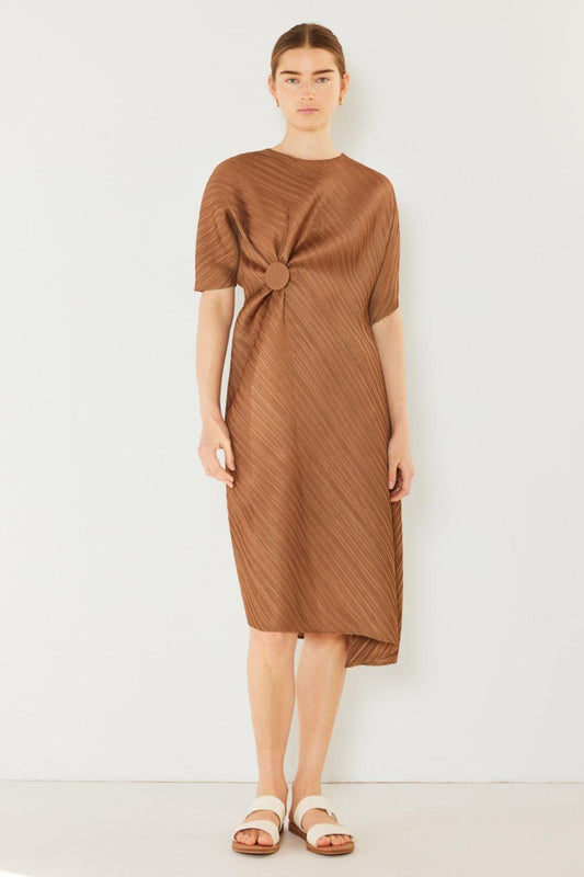 Marina West Swim Pleated Dolman Sleeve Dress - CM