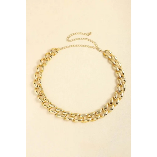 Acrylic Curb Chain Belt - Gold / One Size - CynthiaMonica CM