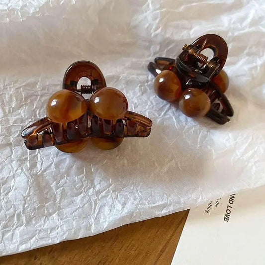 Acrylic Hair Claw Clip - Brown / One Size - CynthiaMonica CM