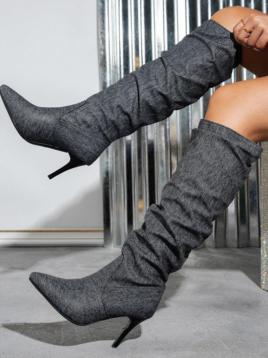 Point Toe Stiletto Boots - CM